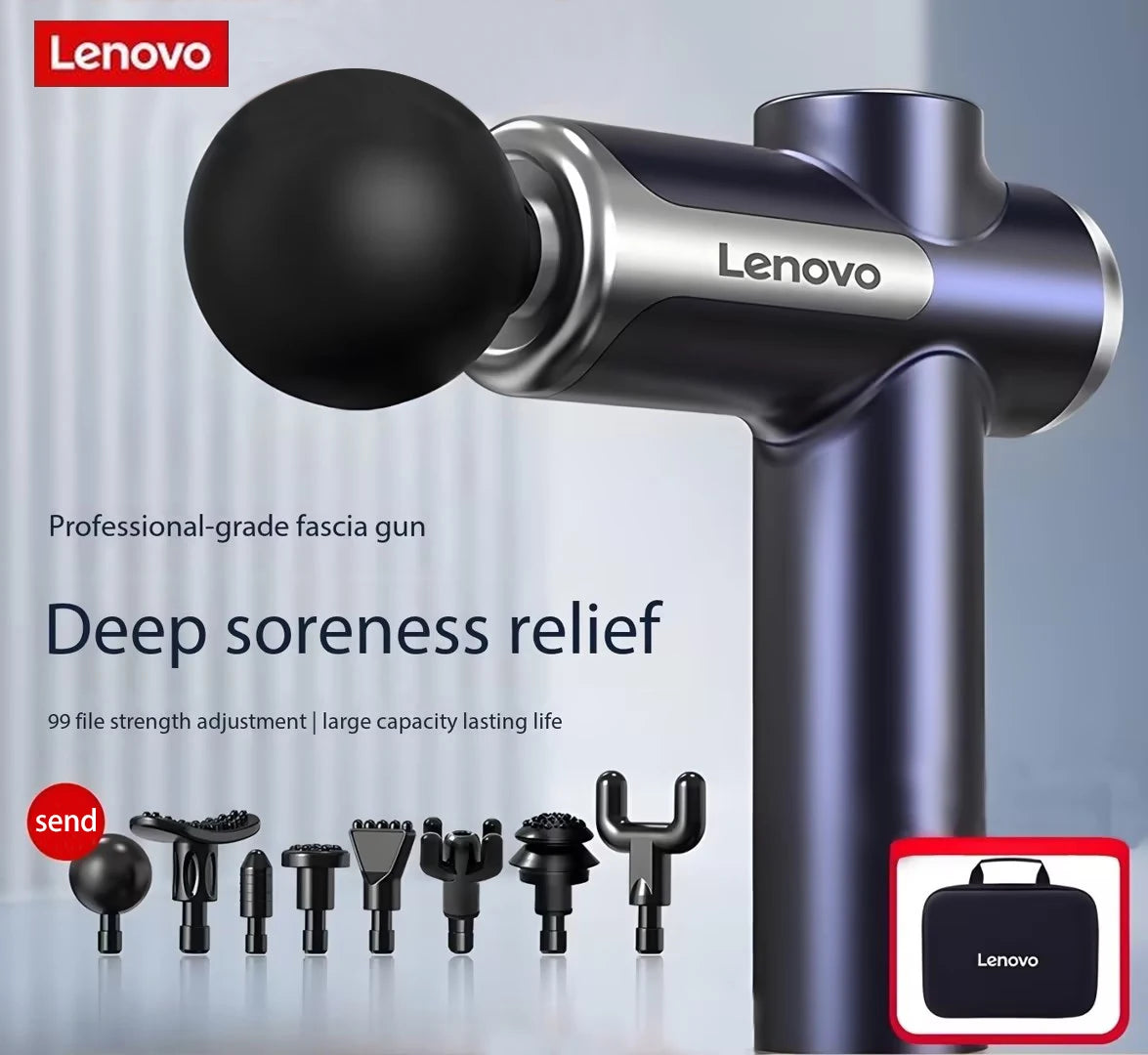 Lenovo Brand Fascia Gun Deeply Relieves Muscle Soreness Fitness and Relaxation Equipment LED Touch Screen 8Massage Head Gifts Main image