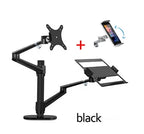OL-3L aluminum silver Ergonomics 10"-17" desk laptop stand 32" monitor desktop bracket computer mount full motion column bar