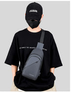Men's Fashionable Casual Chest Bag Outdoor Cycling Waterproof Durable Sports Backpack Trendy Versatile Portable Crossbody Bag