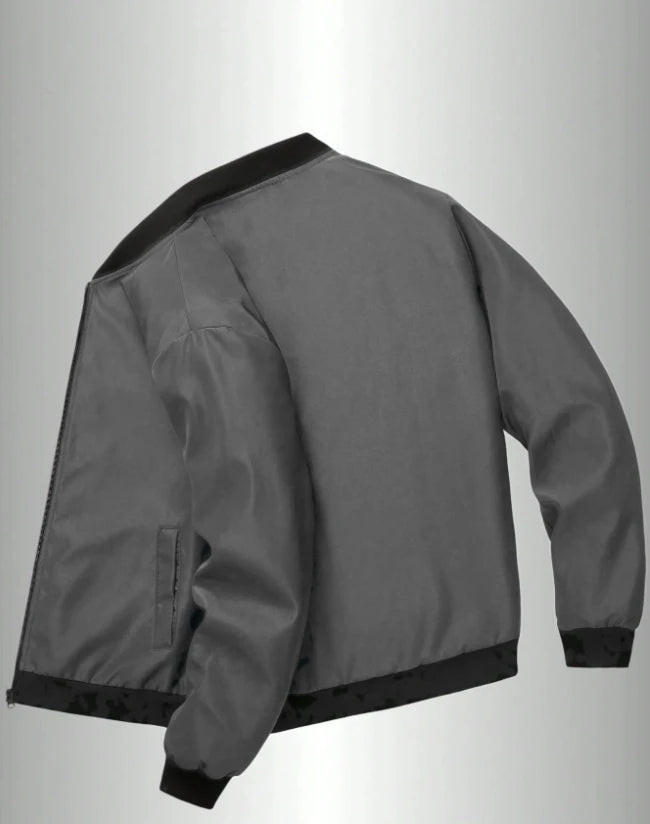 2024 Spring and Autumn New Baseball Collar Short Loose Solid Color Jacket Men's Business Casual Thin Coat Trend