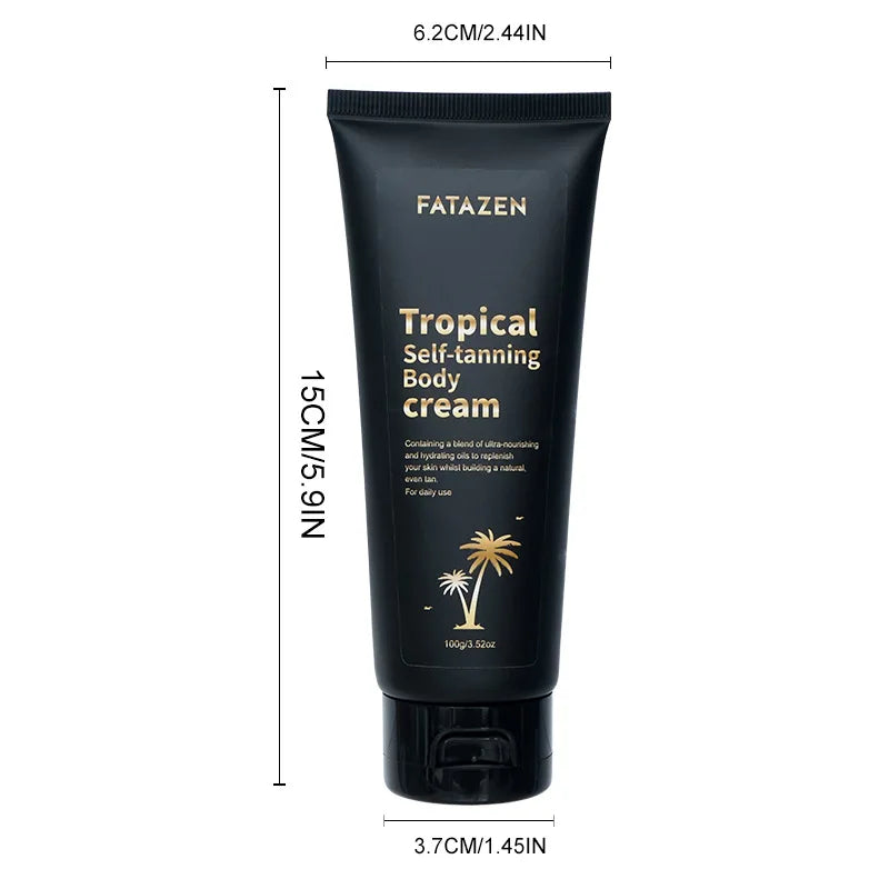 Instant Dark Tanning Lotion - Natural Self-tanner, bringing the body a stripe-free medium dark gradient tan