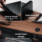 Z1 Monitor Height Increasing Rack Office Luxury Desk Setup E-sports Room Monitor Bracket Wooden Screen Stand with Compartments