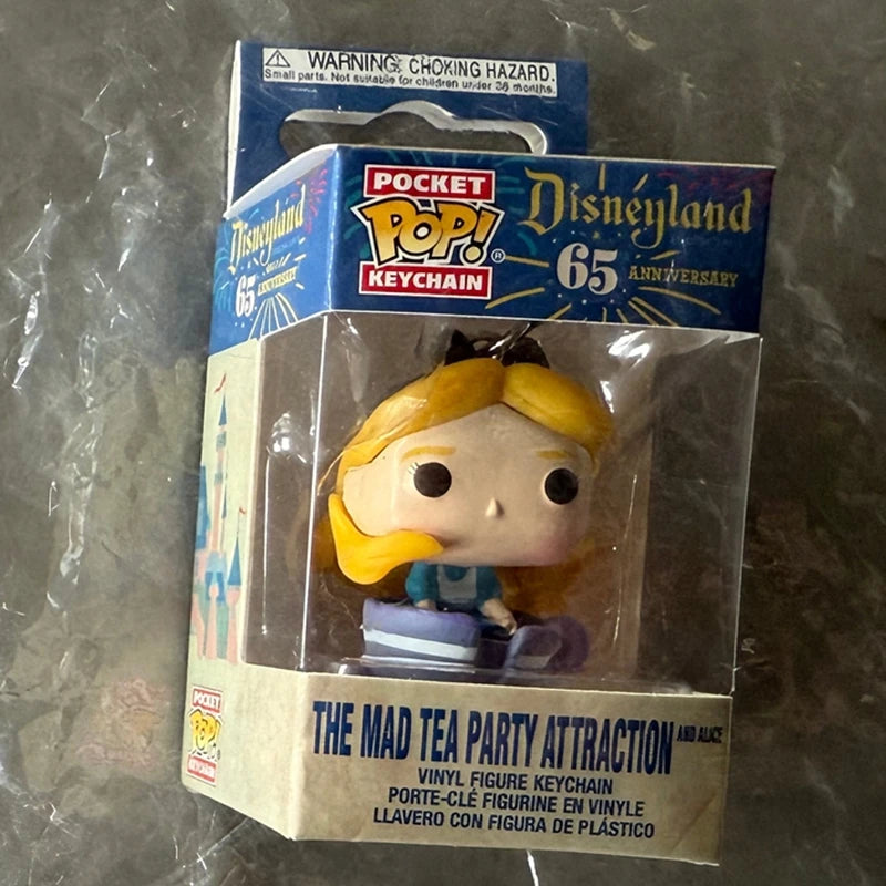 FUNKO Keychain Alice NEWest Arrival Disneyland 65th Anniversary Alice the Mad Tea Action Figure Collection Model Toys for Gifts Main image