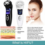 MINI HIFU 4th Generation Lifting Machine EMS Warm Ultrasound Facial Eye Massage Instrument Skin Firm Home Use Spa Beauty Devices