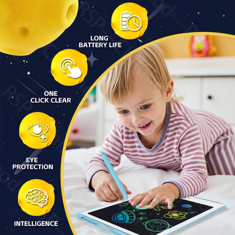 8.5/10/12IN LCD Writing Graphic Tablet for Kids 3-8Years, Reusable Magic Drawing Board with Stylus Erasable Doodle Pad Toy Gift