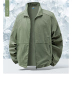 Men's Sun Protection Jacket Ultrathin Windbreaker Summer Outdoor UV Jacket Loose Stand Collar Oversized Sunscreen Coat Fishing