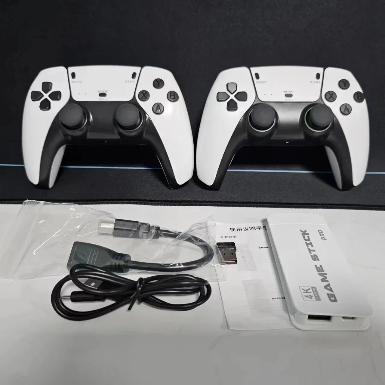 4K 64G Retro Game Console: M15 Game Stick with 40000+ Classic Arcade Games, Dual Wireless Controllers 2-Player TV System