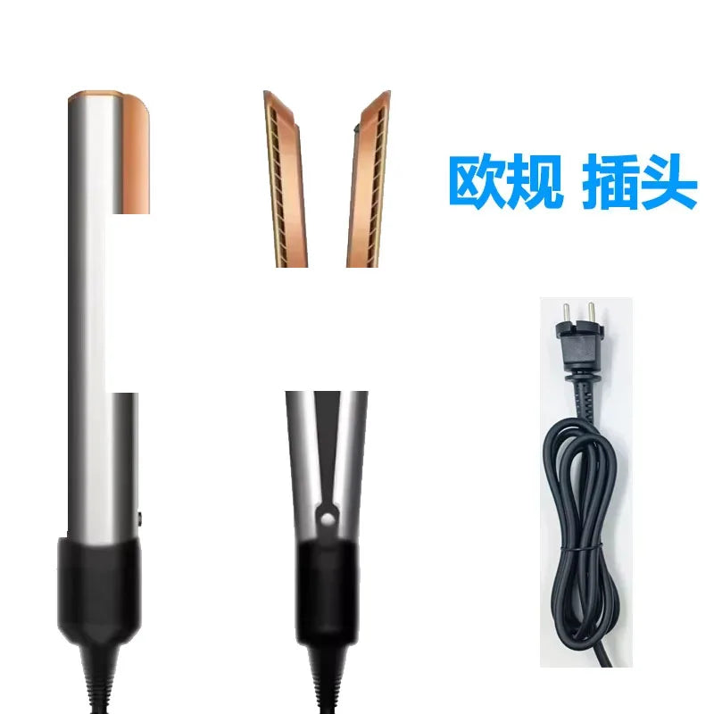 Professional 2 In 1 Hot Air Flat Iron Hair Straightener Dryer With Negative Ions Smooth Frizz-Free Hair Styling Tool