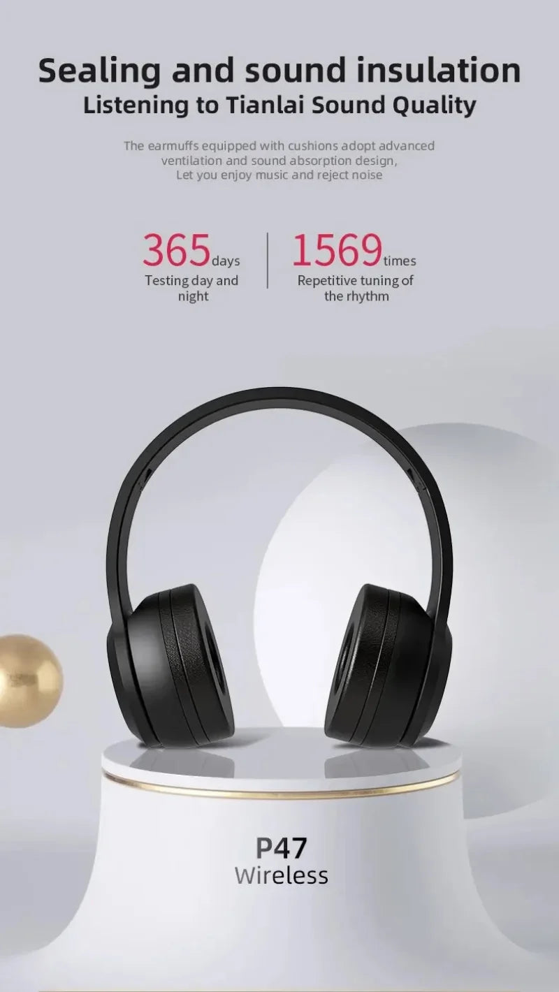 Lenovo Multifunctional Portable Foldable Headmounted Wireless Bluetooth 5.0 Headset For Bluetooth connection Wired Connection