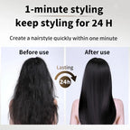 2-in-1 Hair Dryer and Flat Iron Dual Heat Negative Ion Hair Styler for Quick Drying and Straightening Travel Friendly Home Use