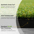 Golf Hitting Mat, 5 ft x 3 ft Artificial Turf Golf Practice Mat w/ 2 Golf Rubber Tees & 2 Alignment Sticks, Portable Golf