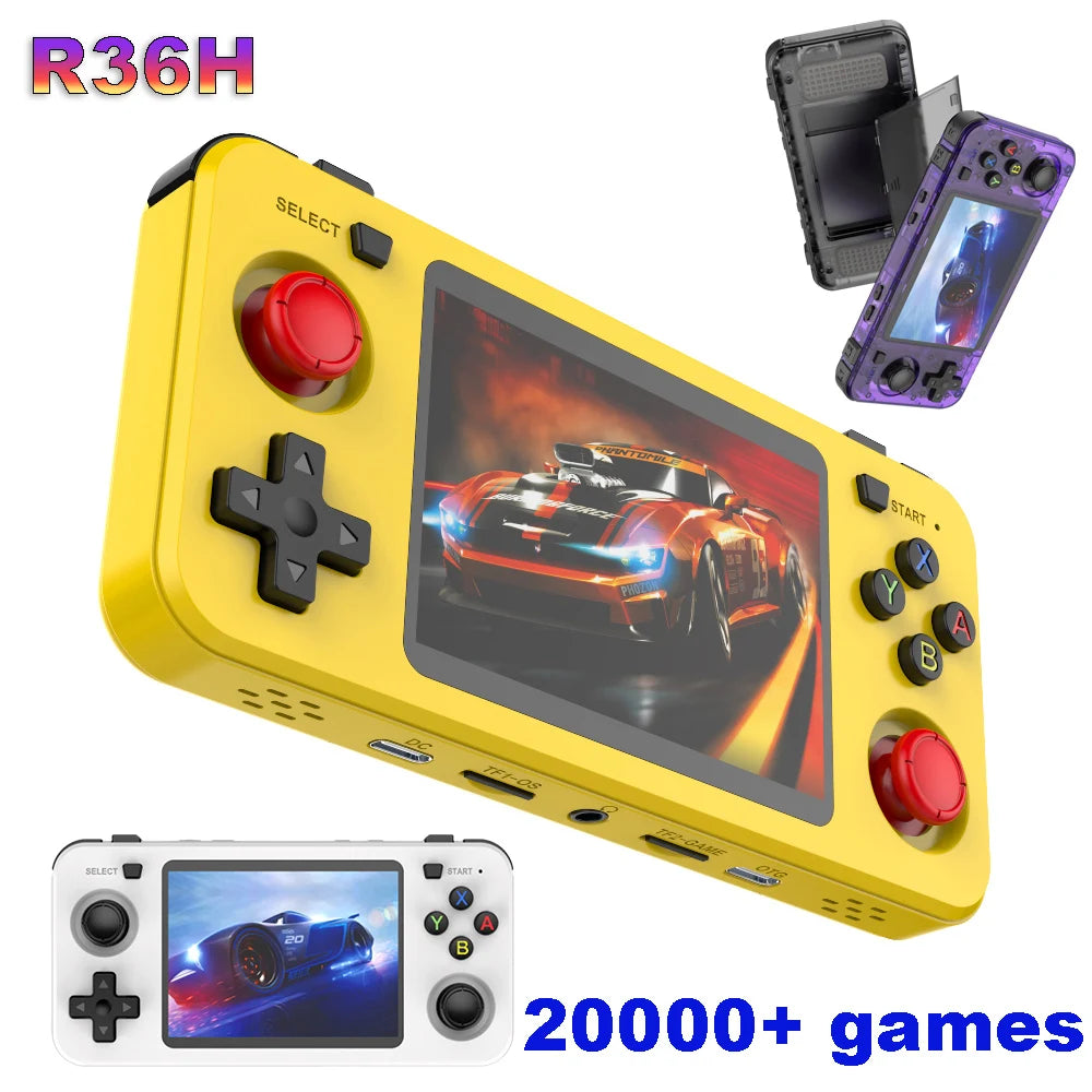 R36H ARKOS Retro Handheld Game Console Portable 64G 128G Pocket Video Player 3.5 Inch IPS Screen R36S landscape Kid Gift Main image