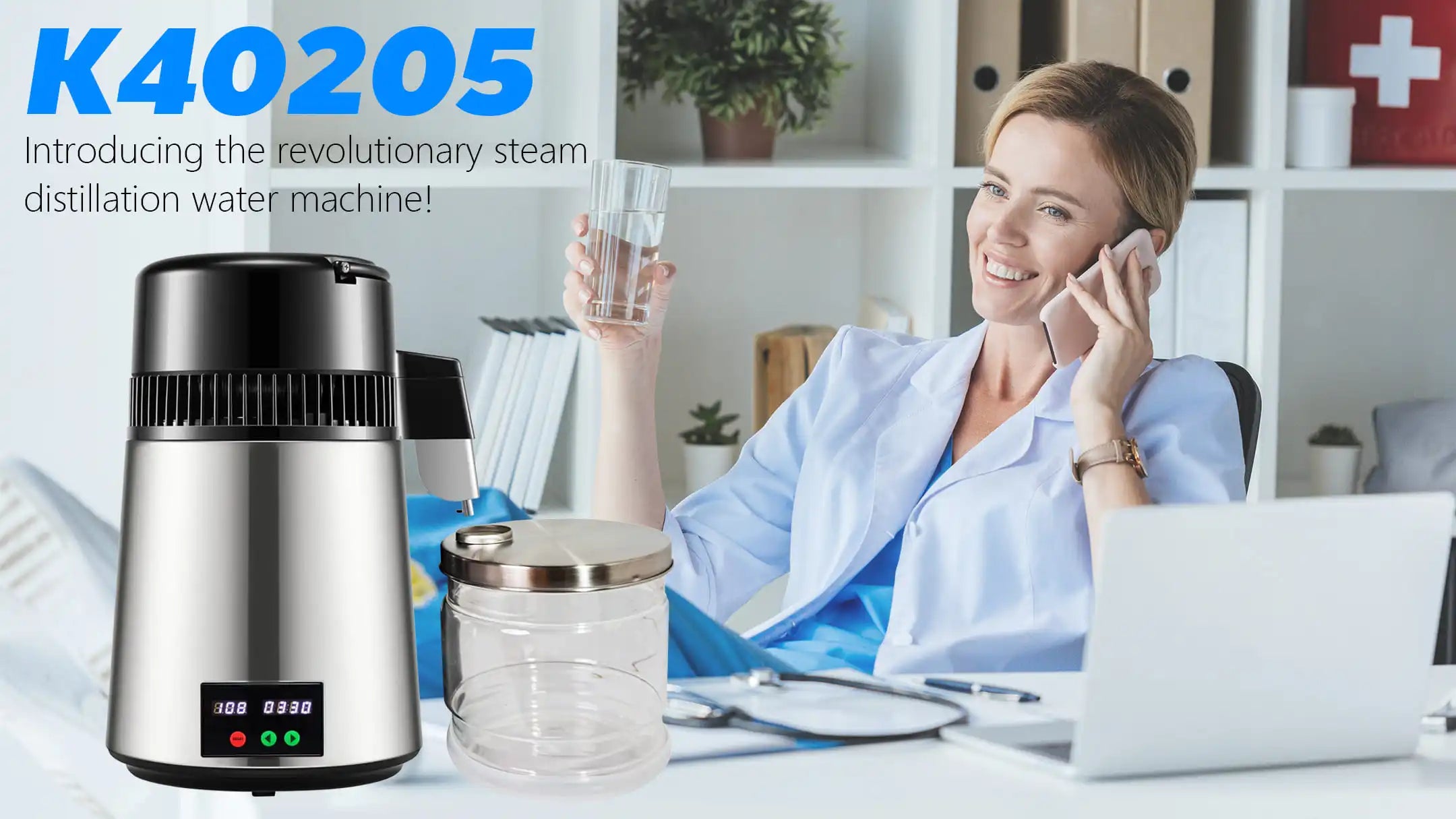 750W 4L Water Distiller Household Distilled Pure Water Machine Distillation Purifier Filter Stainless Steel Water Filter