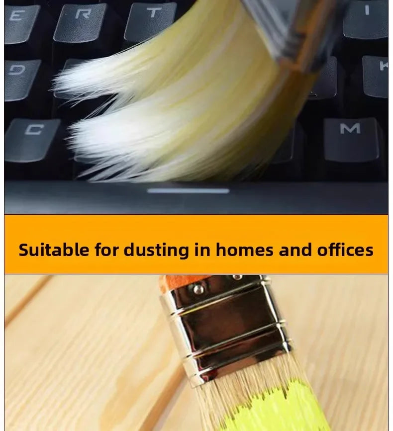 10/30PCS Multifunctional Nylon Bristle Paint Brushes Wooden Handle Art Painting Tools for Craft Creation and Household Cleaning