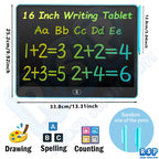 13/16 Inch LCD Drawing Tablet Writing Board Color Doodle Counting Practice Chalkboard Educational Toys For 3-12 Years Kids Gifts