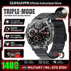 2026 New TANK Ultra 1400mAh Battery Military Smart Watch 10ATM Waterproof Heart Rate Tactical LED Flashlight Men Sports Bracelet