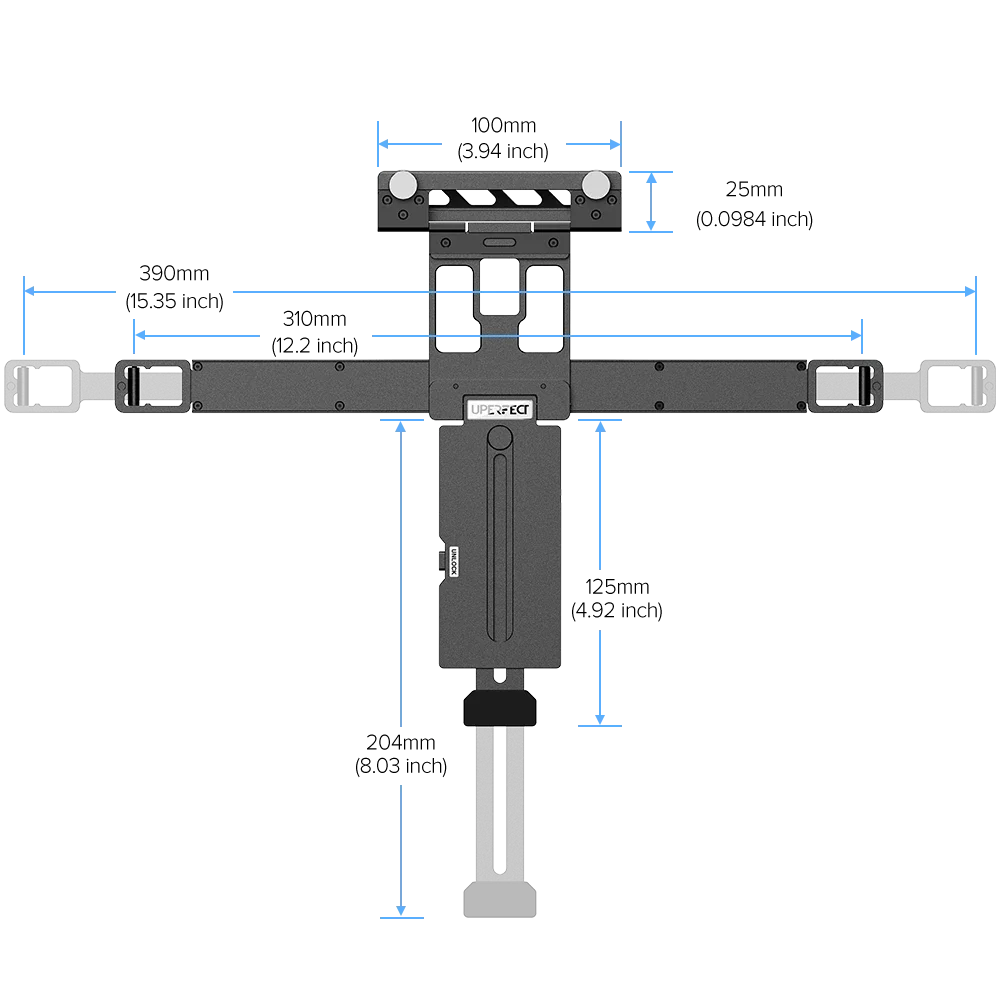 UPERFECT UStand Air Floating Stacked Portable Monitor Stand for Flexible Dual-Screen Setup Adjustable Aluminum Clamp For Laptop