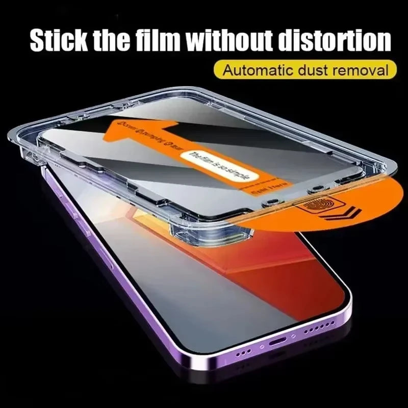 5PCS Dust Free Privacy Screen Protector For iPhone 17 Pro Max  16 Pro Max 15 14 11 12 13 X XR 16e Air Anti-spy Glass Easy Insta Secondary image