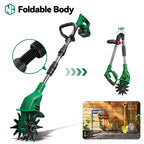 NewBeny Electric Garden Tiller Cultivator Scarifier Foldable Rototiller Soil Loosener Garden Tool
