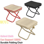 Portable Folding Fishing Chairs Lightweight Iron Alloy Frame Foldable Outdoor Camping Picnic Bench Handbag Compact Durable Stool