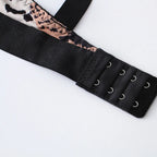 Letter Rhinestone Sports Leopard Sexy Lingerie Set Gathered Push Up Seamless Bra Set Fashion Traceless Thin Fitness Underwear