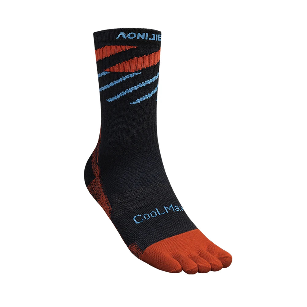 AONIJIE E4846 Sports Long Five-finger Socks Warm and Breathable Terry Socks Suitable for Mountaineering and Cross-country Hiking