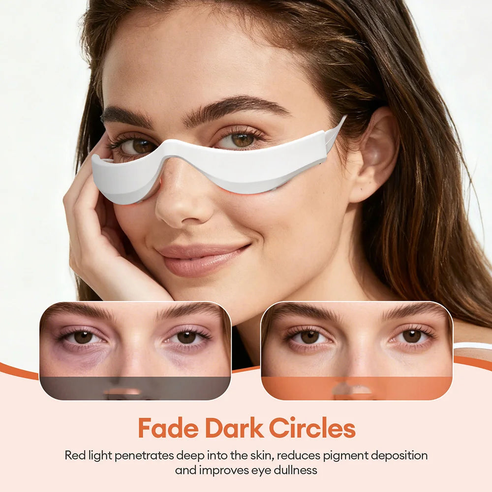 New 3D Eyes Massager Electric Eye Massage Glasses EMS Red Light Eye Care Lighten Dark Circles Eye Relax Massager