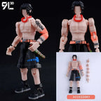 9L3D Printed Anime One Piece Naruto Demon Slayer Dummy13 Lucky T13 Movable Shapeshift Action Figures Mannequin Toys Collectors