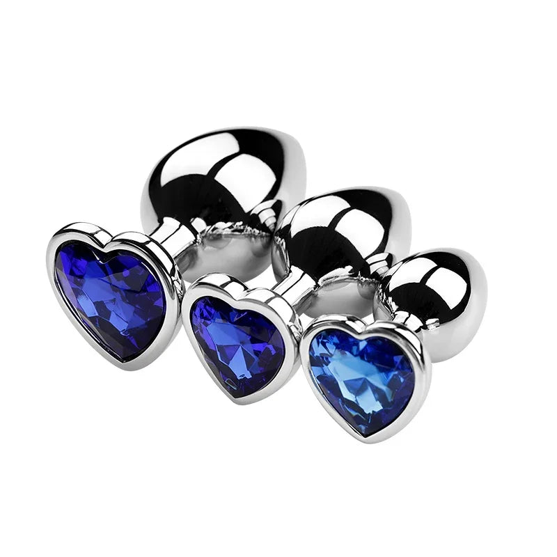 Metal Anal Plug for Women Men Couples Butt Plug Butt Toy Adult Game Masturbator Anal S/M/L Diamond Sex Toy for Adult Products