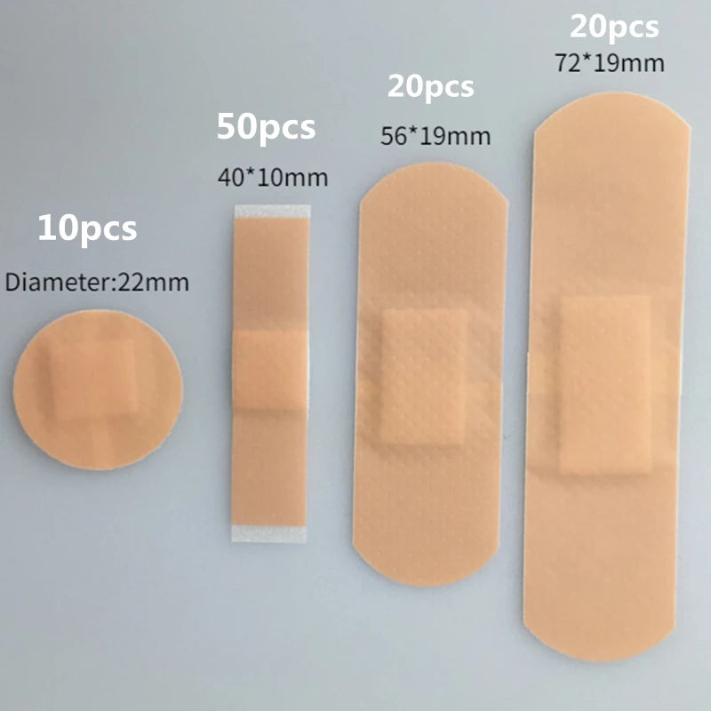 100pcs Bandage Aids Waterproof Breathable Adhesive Plaster Wound Hemostasis Sticker Band First Aid Bandage