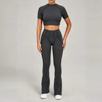 Seamless Yoga Sets Sports Fitness High Waist Hip-lifting Shapeing Trousers Backless Bra Suit Workout Gym Leggings Sets for Women