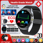New Accurate ECG Smart Watch Blood Lipids Five Viscera Health Check Body Temperature BT Call Sports Smart Watches For Men 2026
