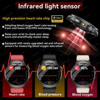 2026New AI-Diagnosis Care Smartwatch ECG+PPG Accurate Uric Acid Blood Pressure Body Fat Five organ Fitness Waterproof Smartwatch