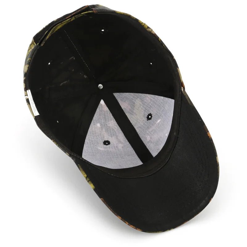 Baseball Cap Leaf Biomimetic Camouflage Hat Outdoor Wild Training Camouflage Mountain Climbing Hat Fishing Sunshade Cap
