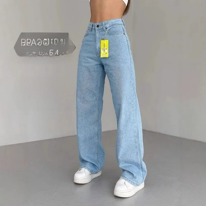 High Waist Straight Leg Jeans plus Size Fashionable Spring Autumn Long Pants Comfortable Casual Russian Cross-Border Style Secondary image