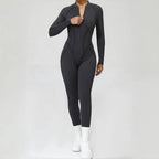 Women's Yoga Jumpsuit Hip Lift Sports Fitness Removable Padding Backless Zipper Leggings One-Piece Running Workout Gym Jumpsuit