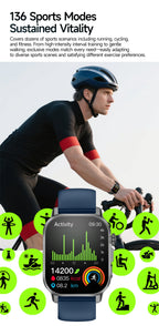 New Men Accurate Health Diagnosis ECG Smart Watch Blood Pressure Blood Oxygen Blood Fat Uric Acid Temp Bluetooth call Smartwatch