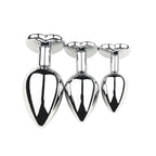 Metal Anal Plug for Women Men Couples Butt Plug Butt Toy Adult Game Masturbator Anal S/M/L Diamond Sex Toy for Adult Products