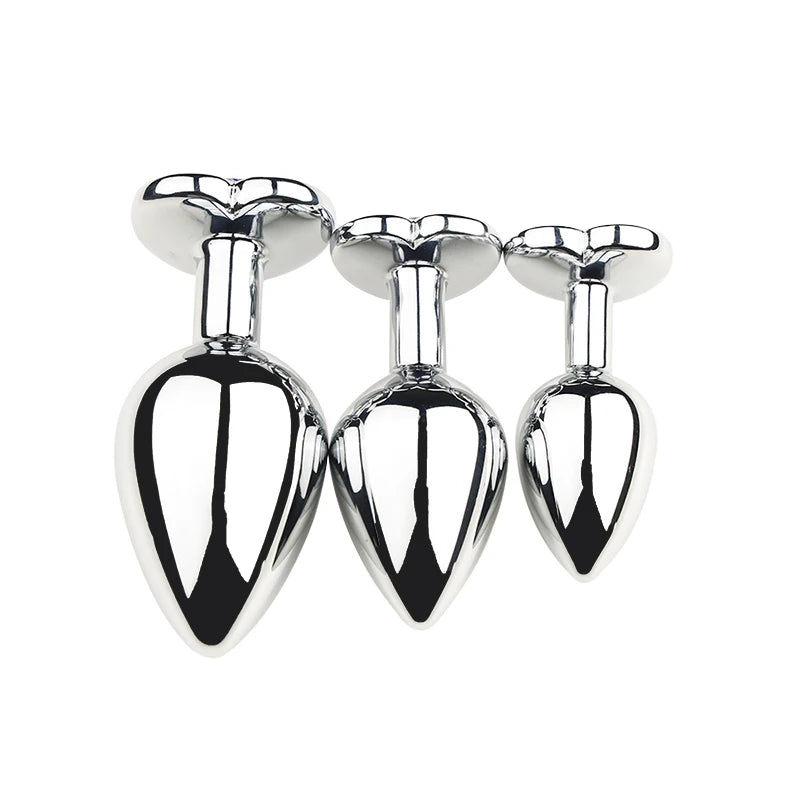 Metal Anal Plug for Women Men Couples Butt Plug Butt Toy Adult Game Masturbator Anal S/M/L Diamond Sex Toy for Adult Products