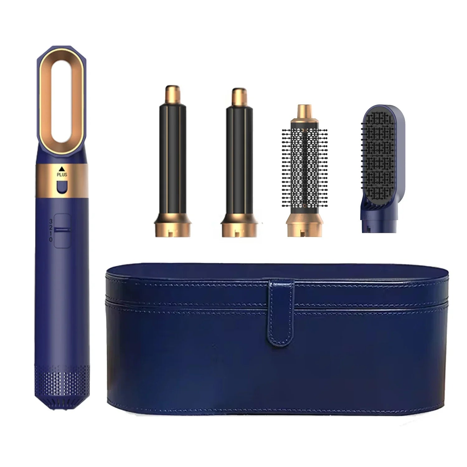 5 In 1 Hair Dryer And Hot Air Comb Brush With Curling Iron Hair Straightener For Fast Drying Curling Straightening And Styling