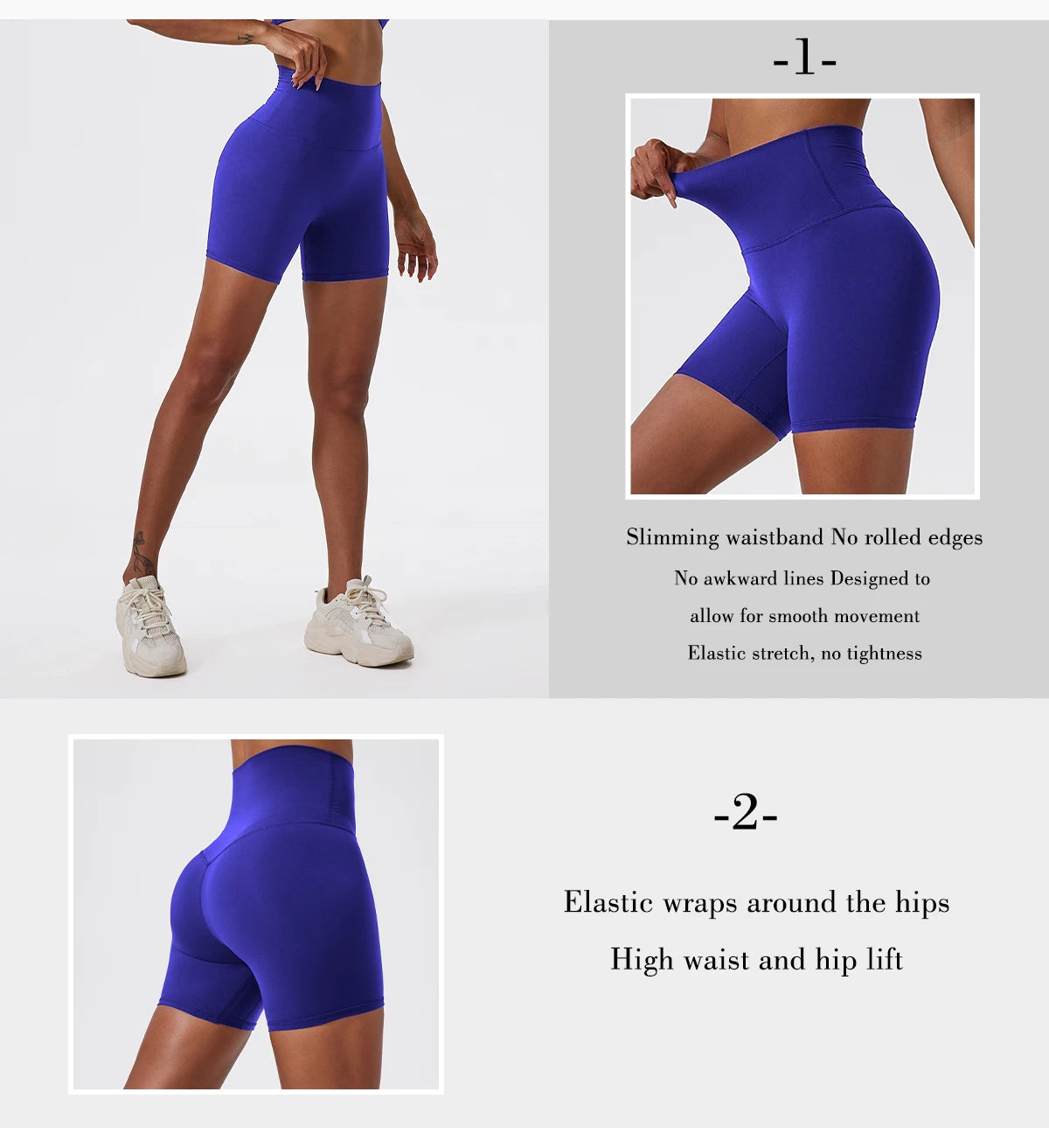 Hearuisavy Summer Soft Yoga Shorts Buttock Lift Gym Leggings Women High Waist Sports Shorts Women Running Workout Shorts Female