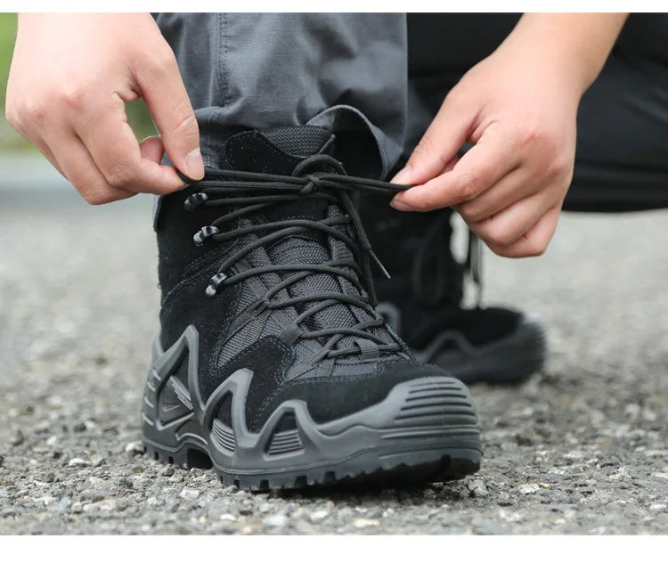 Men Casual Hunting Ankle Boots Outdoor Tactical Hiking Man Boot  Hunting Work Boots for Motorcycle Shoes Botas Militares