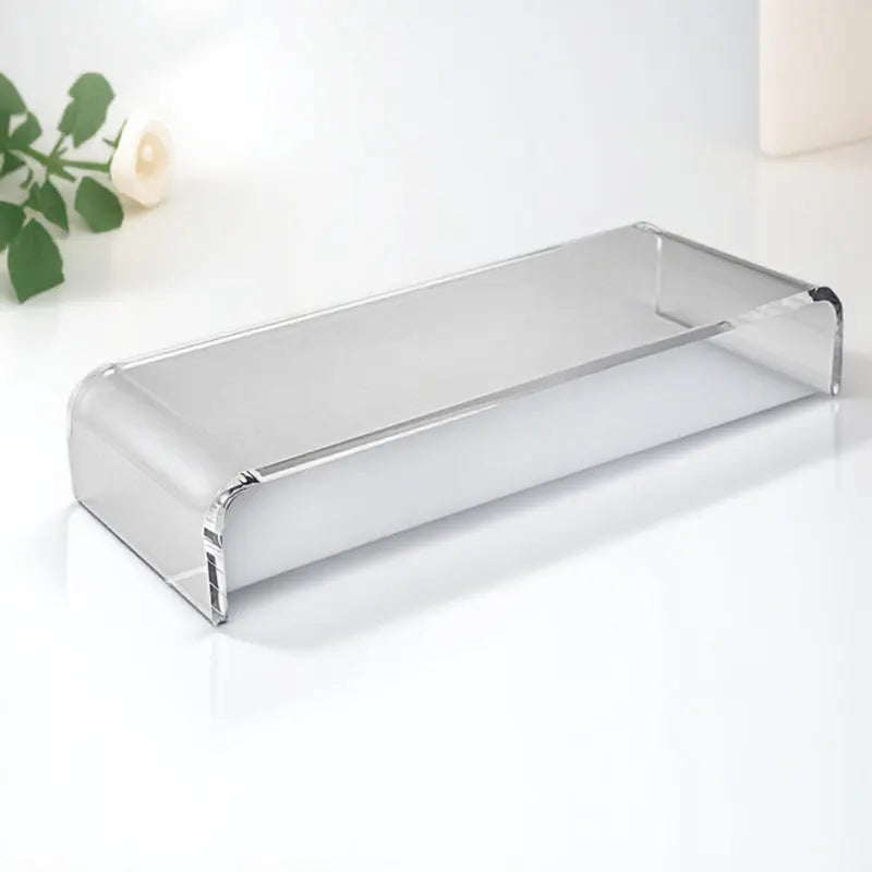 Acrylic Clear Monitor Riser Stand Compact Desktop Computer Monitor Stand Office Screen Riser Computer Storage Base