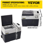 VEVOR 15L-55L portable small refrigerator car refrigerator car truck mini cooler, suitable for driving, traveling, and home use