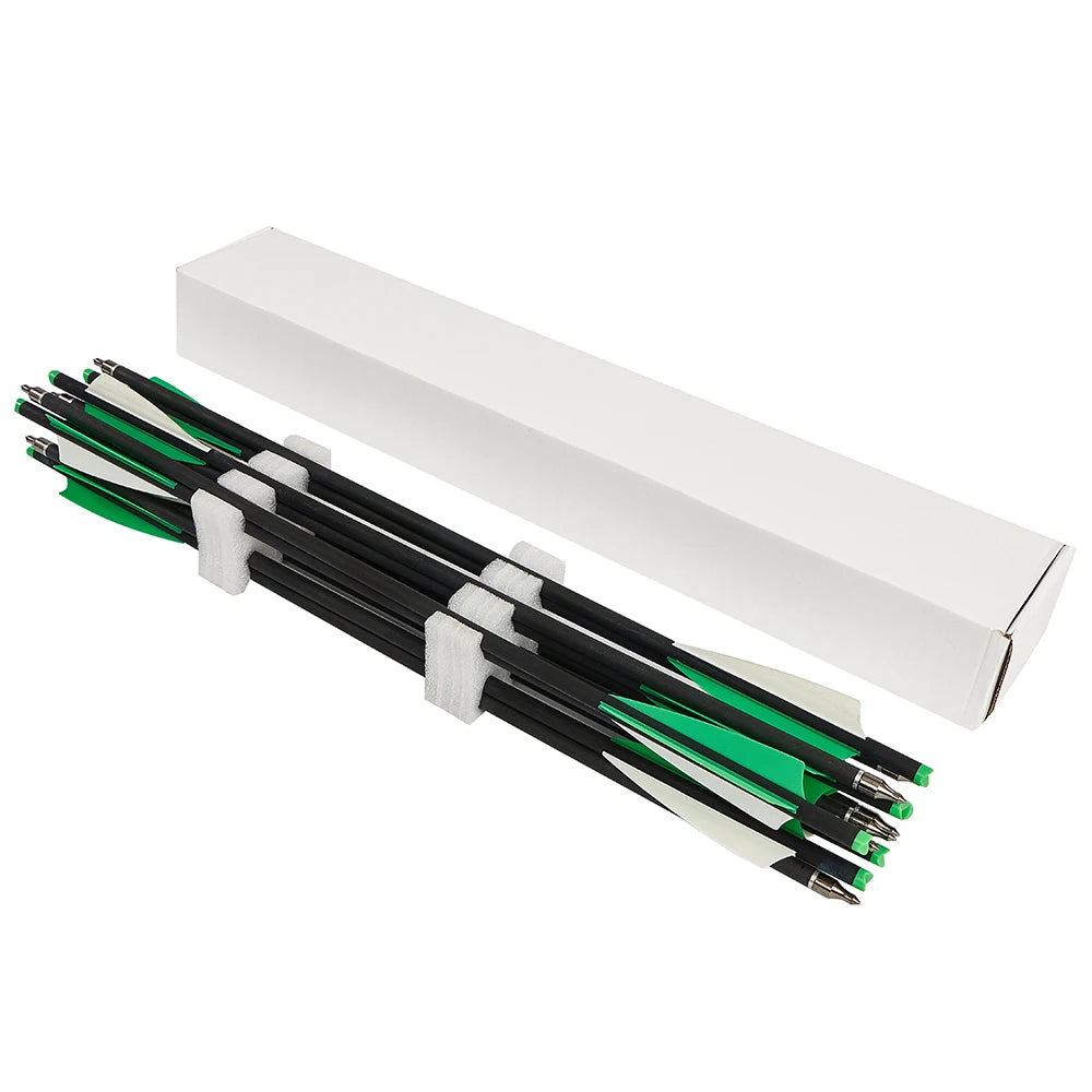 Carbon Crossbow Arrow with Replaced Arrowhead, Archery Bolts, Shooting Accessories, Hunting, ID8.8, OD7.6, 20"