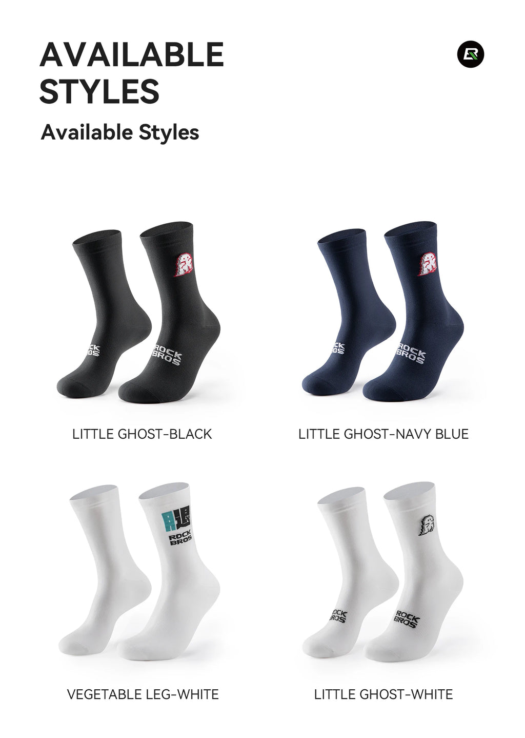 ROCKBROS Cycling Socks Breathable Sweat-wicking High Elastic Soft Knee-high Socks Men Women Outdoor Sports Jogging Cycling Socks