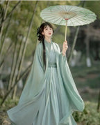 China Traditional Hanfu Women Evening Dresses Elegant Fairy Skirt Loose Big Sleeves Elegant Dress Banquet Dance Clothes Spring