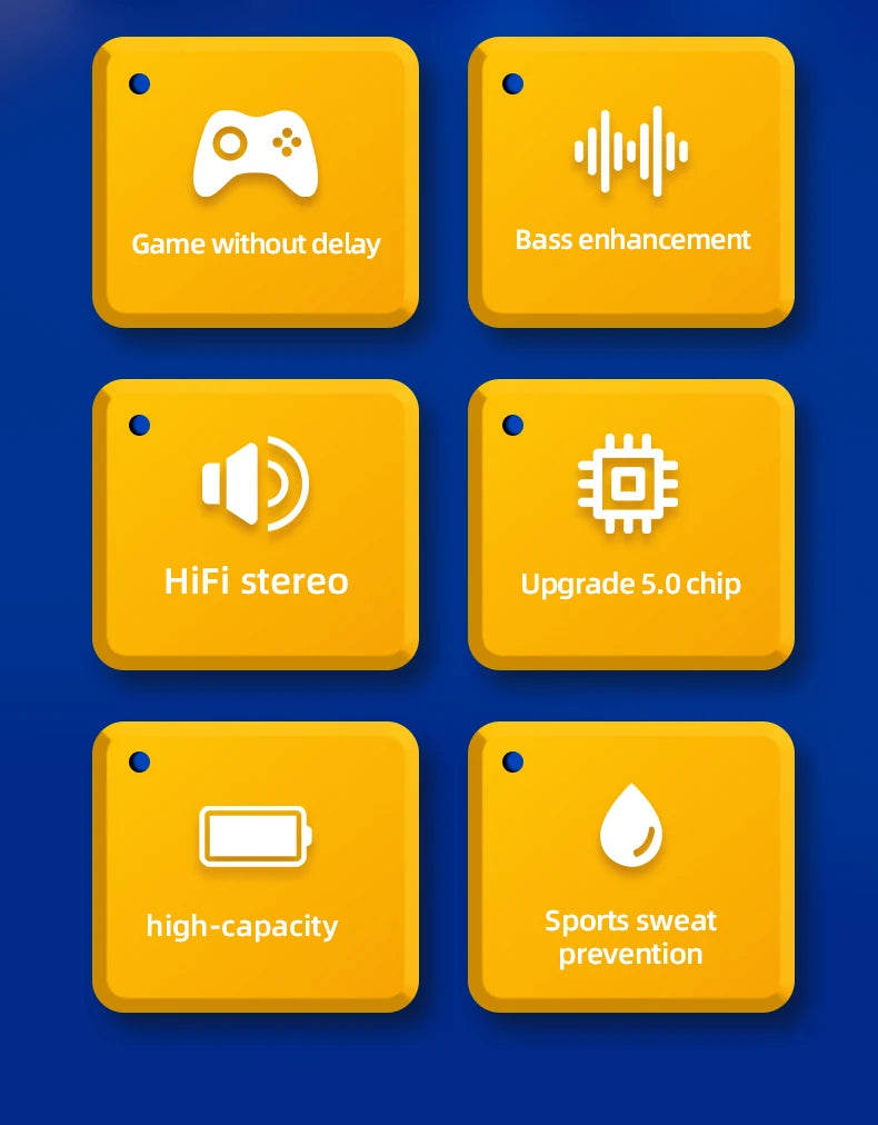 Lenovo Thinkplus TH10 TWS Stereo Headphone Low Latency With Long Endurance Gaming Bluetooth Earphones Music Headset with Mic