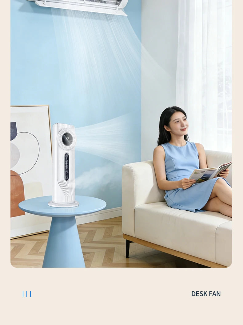 USB mini air cooler: nano spray humidification, water cooling, fast cooling, multi-speed timing, portable for office Air cooler