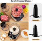 Food Processor, 11-in-1 Multifunctional Kitchen Machine with 2.5L Bowl & 1.5L Blender